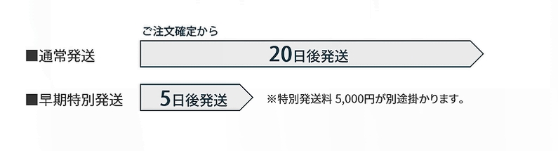 BLICIA商品発送日数