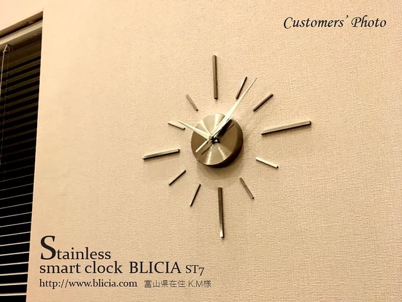 モダンの壁掛け時計BLCIIA ST7取り付け実例4