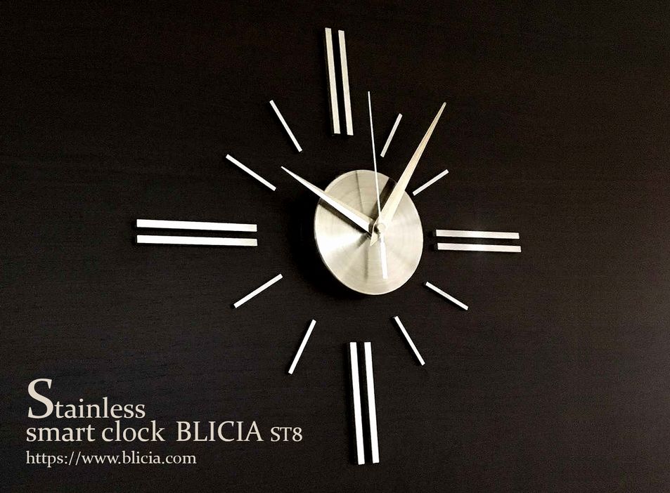 おしゃれで人気のステンレス高級デザイナーズ壁掛け時計BLICIAST8商品画像2