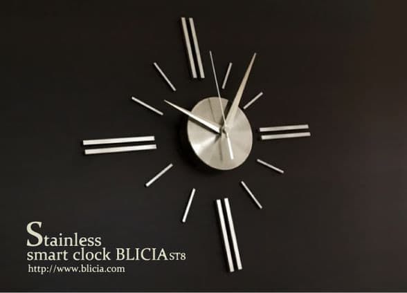 壁掛け時計おしゃれな高級ステンレスクロックBLICIAST8商品画像2
