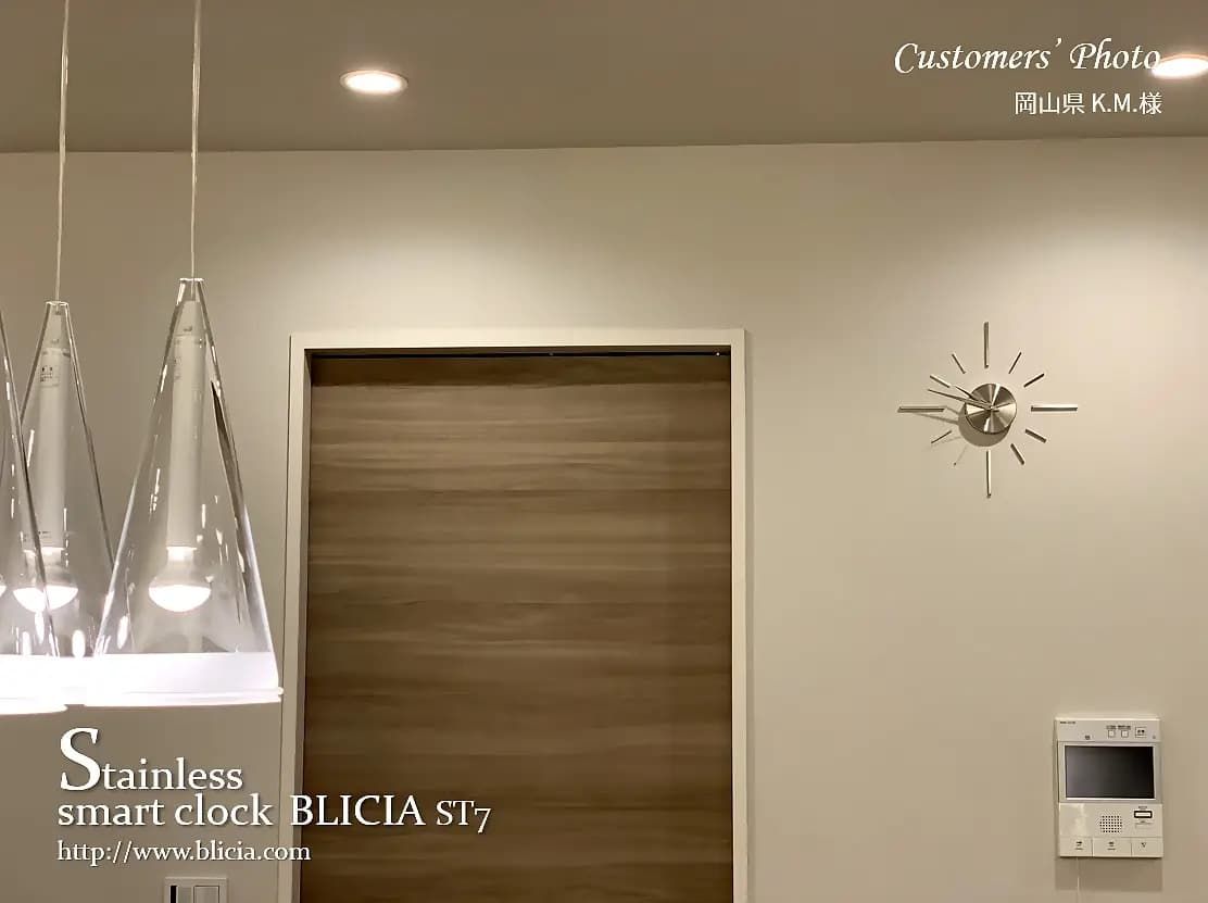 かっこいいデザイナーズ壁掛け時計 高級ブランド BLICIA 画像3